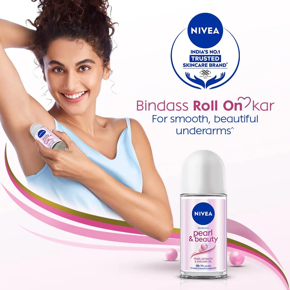 NIVEA Pearl &amp; Beauty Anti-Perspirant Roll-On 50ml