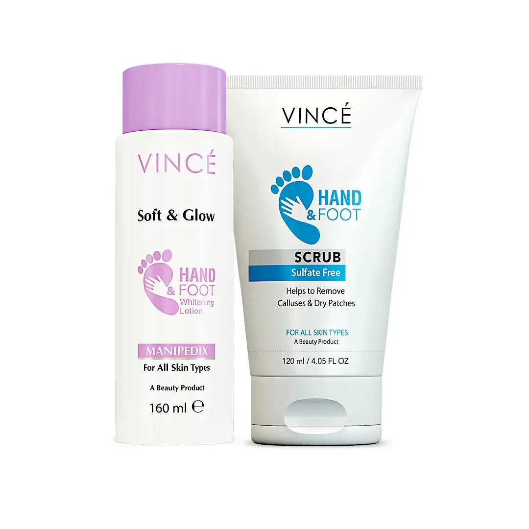 Vince Hand & Foot Brightening Kit (Scrub + Whitening Lotion)