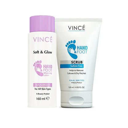 Vince Hand & Foot Brightening Kit (Scrub + Whitening Lotion)